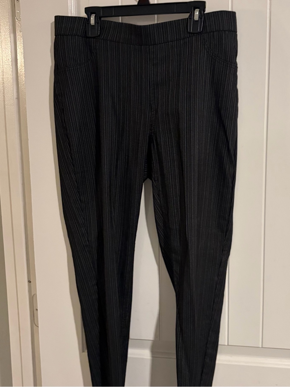 Zac & Rachel Black Pinstripe Straight Leg Pants